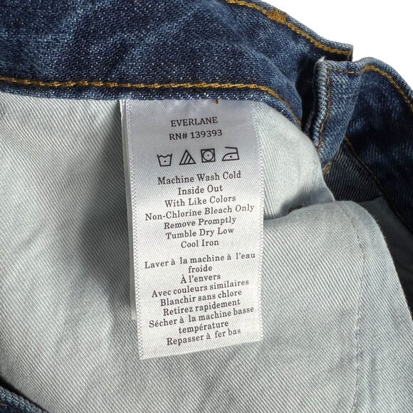 NWOT Everlane The Rigid Way-High Jeans in Indigo 100% Organic Cotton Size 28 R - Picture 5 of 10